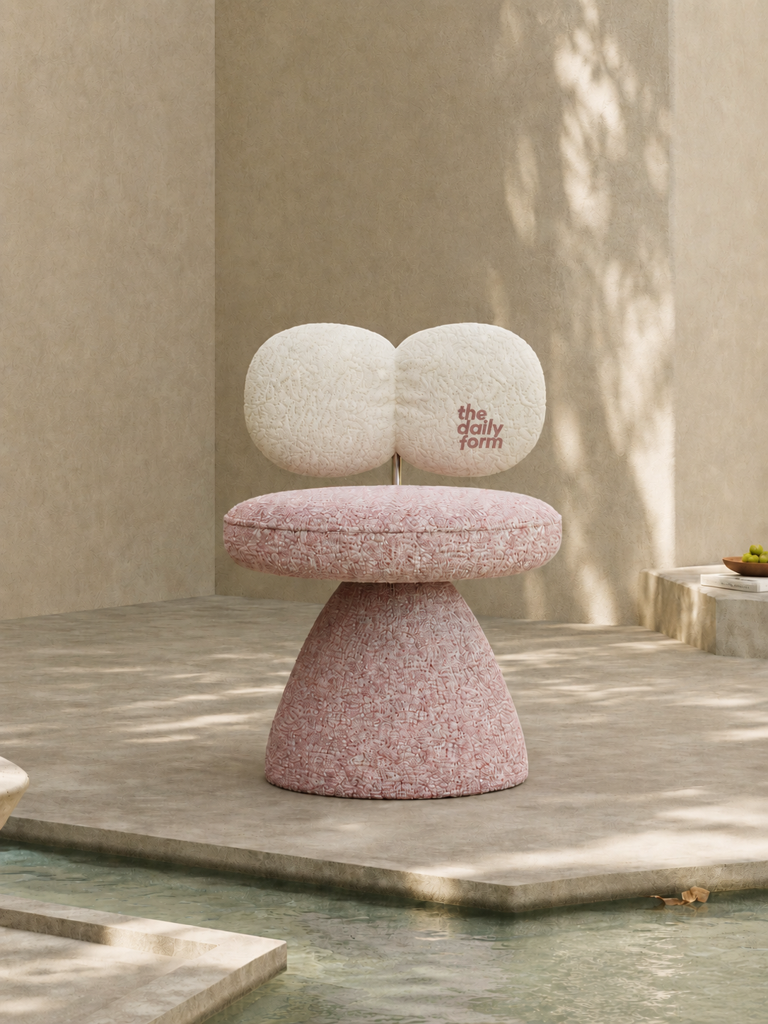 Cloud Shape Swivel Accent Stool
