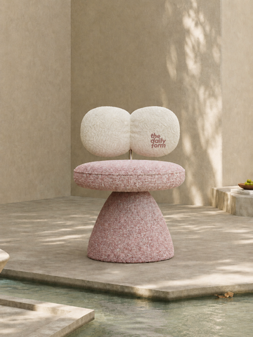 Cloud Shape Swivel Accent Stool