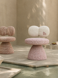 Cloud Shape Swivel Accent Stool